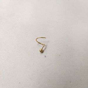 22k Pure Gold Ball Wire Nose Pin/Earing 1 Piece