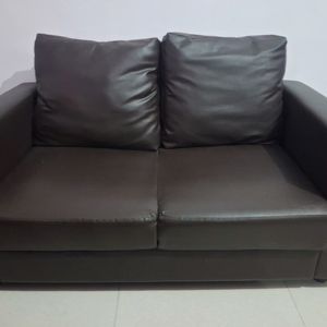 Premium Leathrette 2 Seater Sofa Witg 6 Inch Cushi