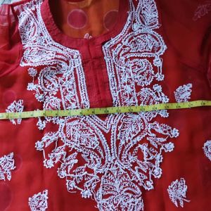 Chikankari Kurta With Inner ❤️