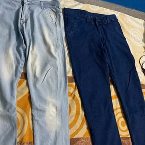 mens blue jeans combo ligjt and dark jenas