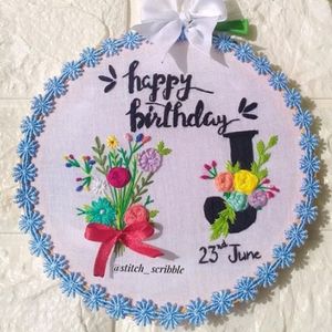 Birthday Embroidery Hoop