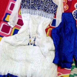 White Blue Mix Gown ❤️❤️❤️🥺😁
