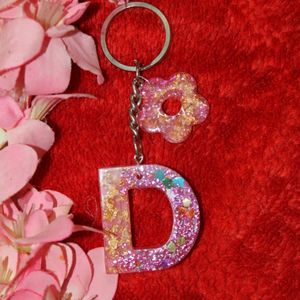 Pink And Glitter Keychain