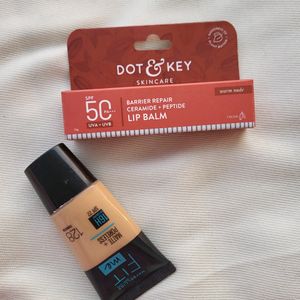 Maybelline Fit Me Foundation+Dot & Key Spf 50 Balm