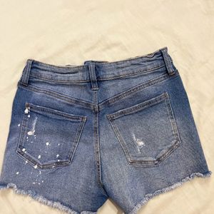 Mid Waist Denim Shorts