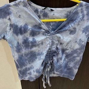 Summery Blue Tie-Dye Top