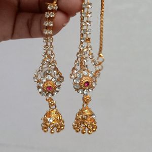 Bajubandh ( Arms Jwellery ) + 2 Earrings + Nos Pin