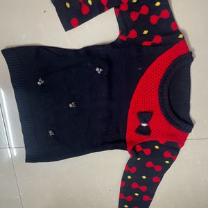 Woollen Top For Baby Girls