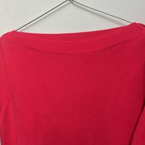 Hot Pink Boat Neck Sweater