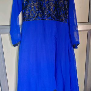 Blue Party Wear anarkali