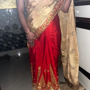 crepe saree with blouse