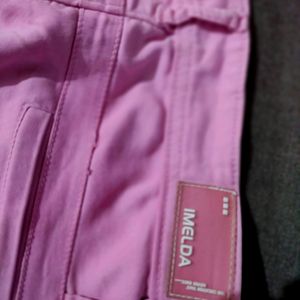 Women Slim Pink Jean