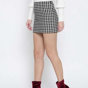 Blocked Checks Skirt