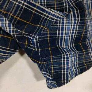 Mark & Spencer Navy Blue Checkered Unisex Boxer