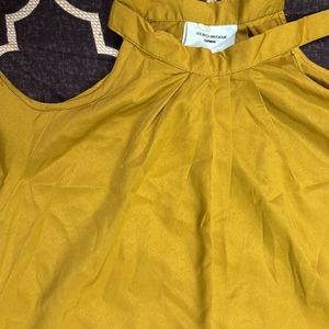 Mustard Color Halter Neck Top