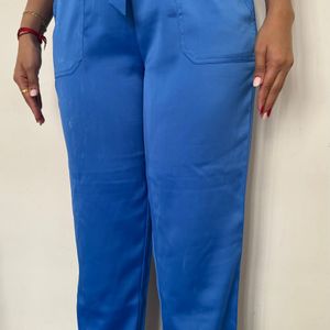 Zara Electric Blue Drawstring Trousers