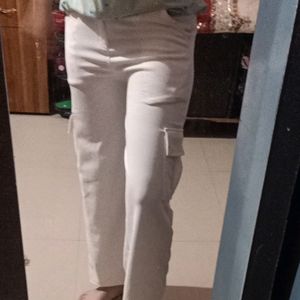 White Cargo Trousers❤️