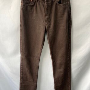 Zara Brown Mid Rise Jeans