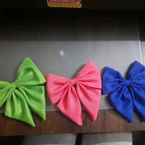 Satin Hair Bow Pack Of 3