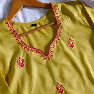 Beautiful Mustard KurtibPalazzo Set