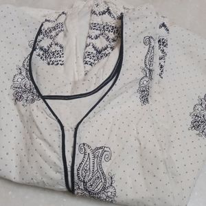 White Embroidery Kurta