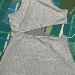 Silver Midi Dress