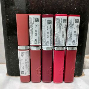 Loreal Matte Resistance Liquid Lipsticks.