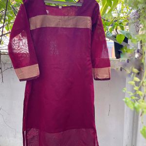 Maroon ethnic Kurta