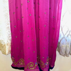 Pinkish Purple Ethnic Gown