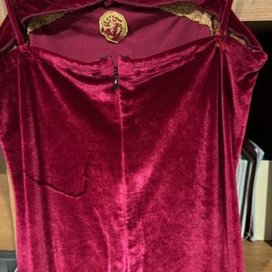 Red Vine Velvet Dress