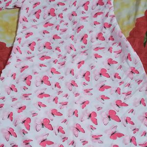 Beautiful Pink Colour Printed Kurti