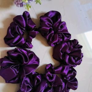 Set Of 6 Silk Scrunchies For Reselling Etc