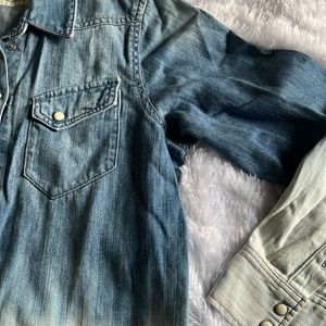 denim faded blue jacket