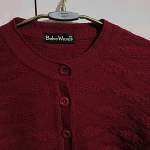 Maroon Cardigan