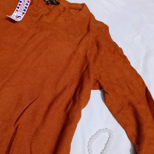 Rust Woolen Top