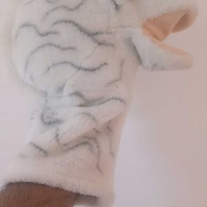 Hand Wearing Soft Toy Mimicking