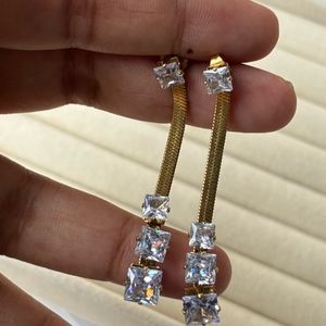 Dressy Rhinestone Earrings Anti-tarnish