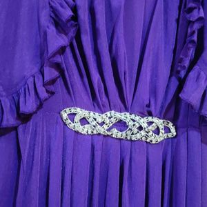 Large Size Purple Formal Dress