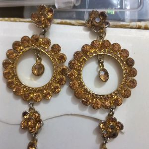 Golden Party Wear Earrings