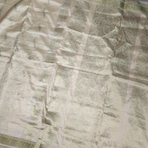 Wedding Cream Pattu Saree