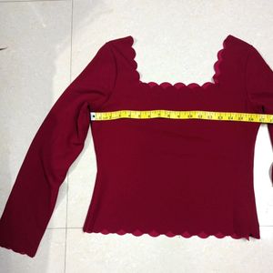 Cut Out Designer Branded Red Top