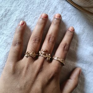 Leaf Ring Set Of 3