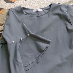 Grey Casual Top For Women