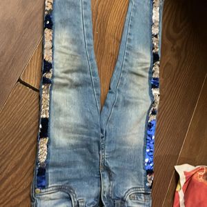 Blue Sequins Denim 2-3.5 Yr