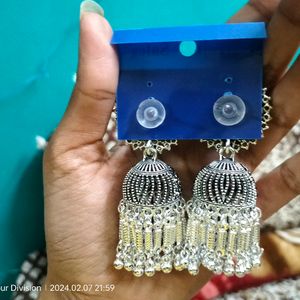 Oxidised Earrings Jhumka