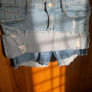 Blue Denim Skorts