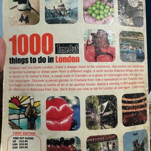 1000 Things to Do in London Book By Time Out