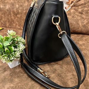 Exotic Women Black Hand Bag Extra Spacious Bag