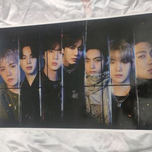 BTS Poster A3 Size Adhesive