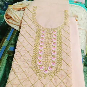 Heavy Embroidery Work Chanderi Suit